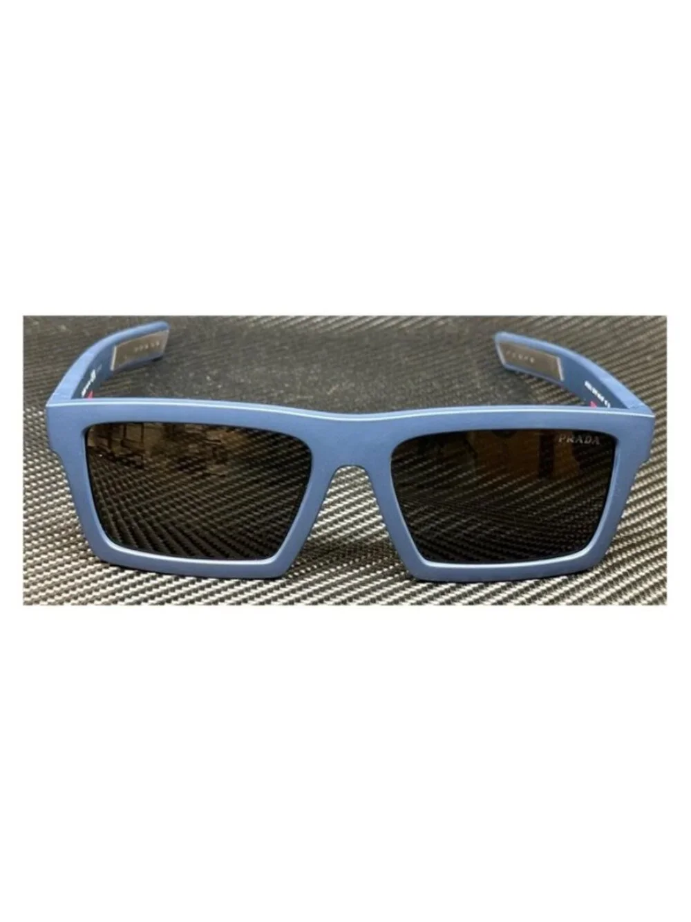 New Prada Linea Rossa Men Matte Blue Sunglasses 58-18-145